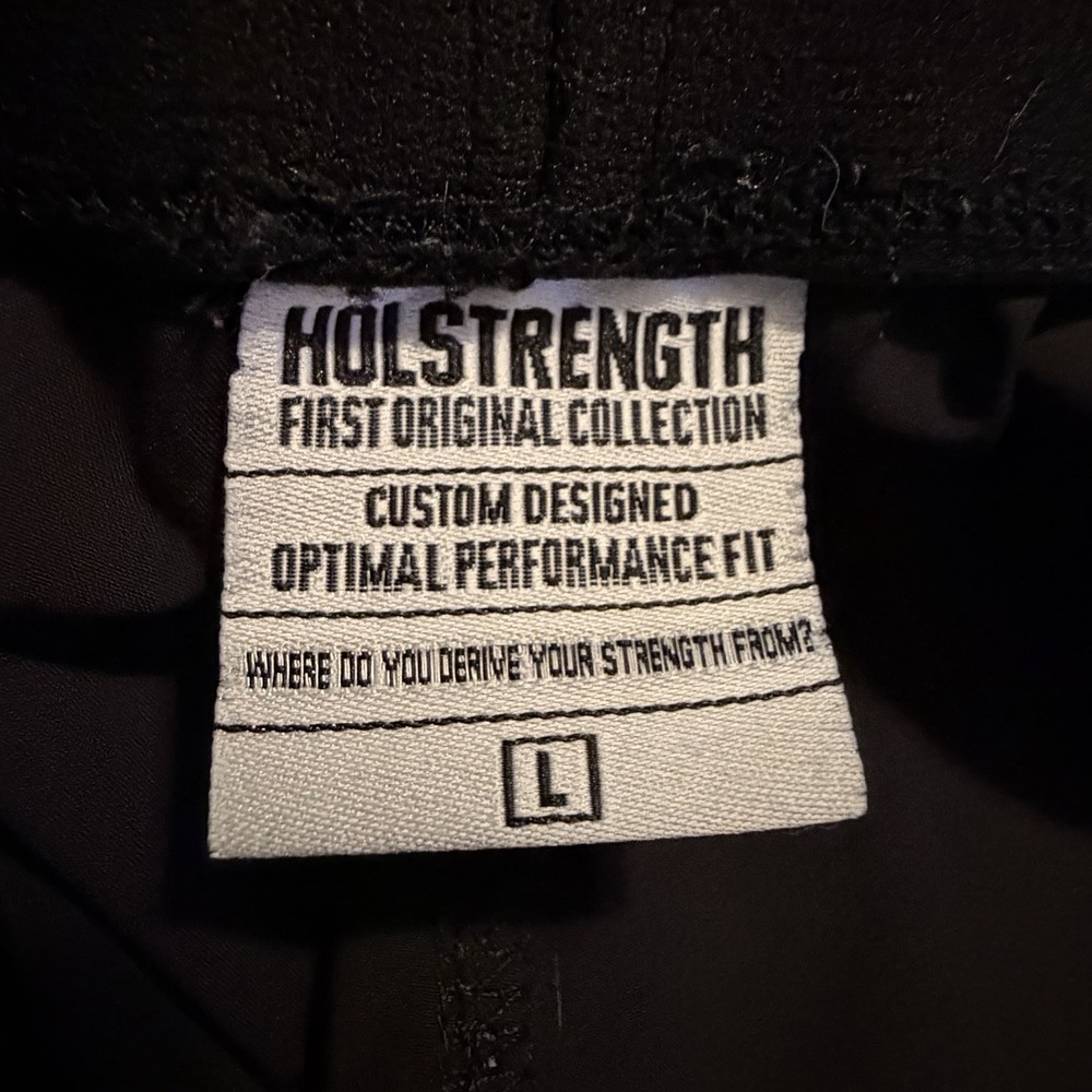 Holstrength Men's Athletic Shorts Gray Size L Running Stretch Gym Pockets - Picture 3 of 6